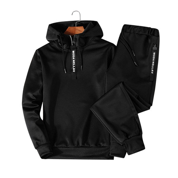 Hooded Tracksuit Fashion Men Set Jogging Suit Hoodies Sportswear Spring Autumn Mens Clothing 2019 Casual 2PCS Slim Sweatsuits - ren mart