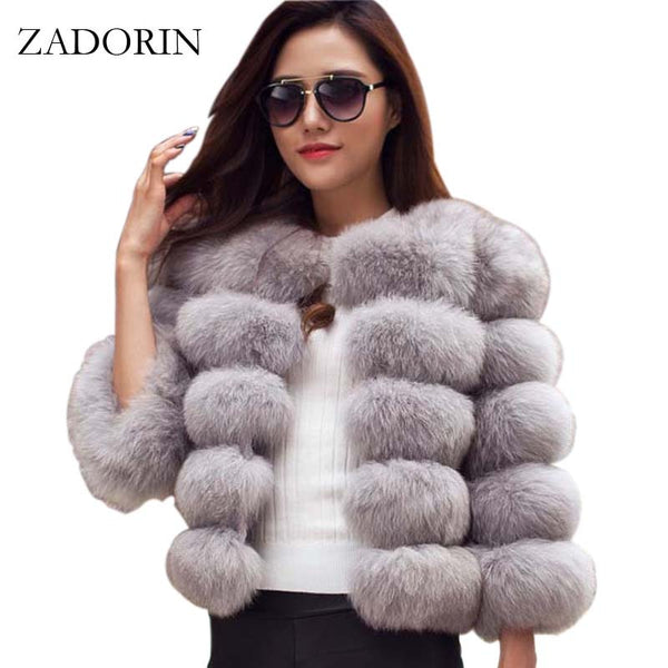 S-3XL Mink Coats Women 2019 Winter Top Fashion Pink FAUX Fur Coat Elegant Thick Warm Outerwear Fake Fur Jacket Chaquetas Mujer - ren mart