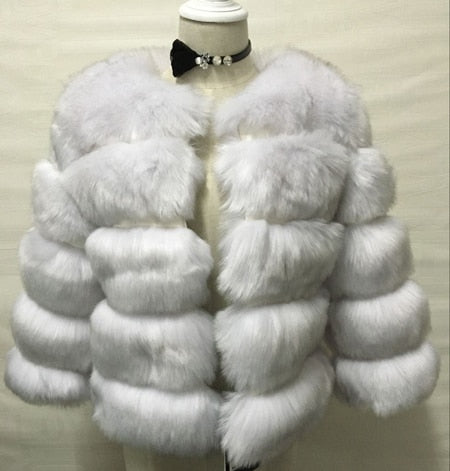 S-3XL Mink Coats Women 2019 Winter Top Fashion Pink FAUX Fur Coat Elegant Thick Warm Outerwear Fake Fur Jacket Chaquetas Mujer - ren mart