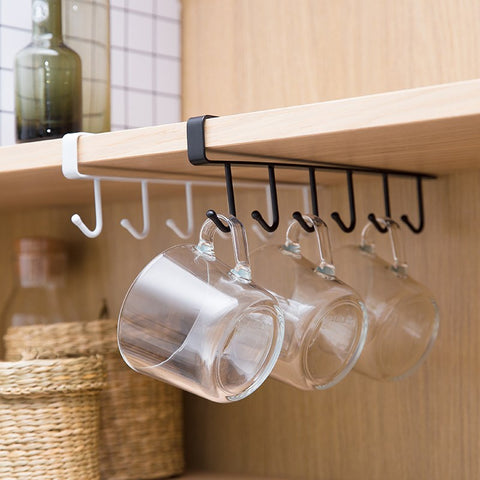 Home seamless kitchen storage rack nail-free hanging wrought iron wardrobe hook kitchen organizer ZP01261501 - ren mart
