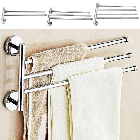 Stainless Steel Towel Shelf Wall-Mounted Bathroom Holder Adhesive Force Bathroom Shelf Pendant Toilet Roll Paper Hanging - ren mart