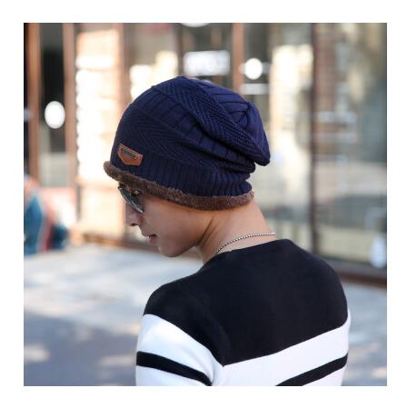 SUOGRY Neck warmer winter hat knit cap scarf cap Winter Hats For men knitted hat men Beanie Knit Hat Skullies Beanies - ren mart