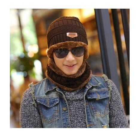 SUOGRY Neck warmer winter hat knit cap scarf cap Winter Hats For men knitted hat men Beanie Knit Hat Skullies Beanies - ren mart