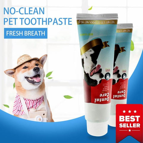 1PC Dog Cat Edible Toothpaste Special Cleaning Bad Breath Tooth Stain Pet Cleaning  Supplies 95g - ren mart