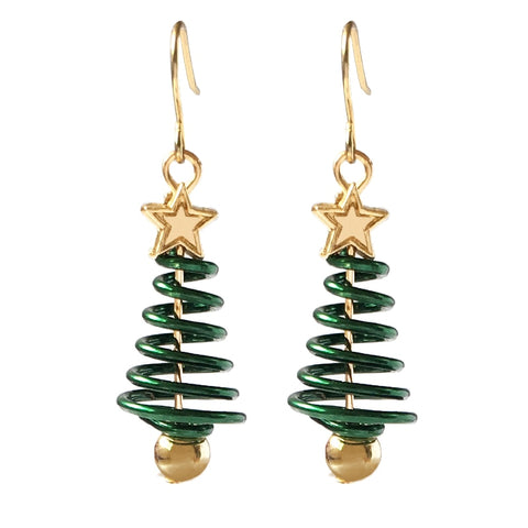 new fashion star christmas tree stud earrings for women screw design earring jewelry girl gift - ren mart