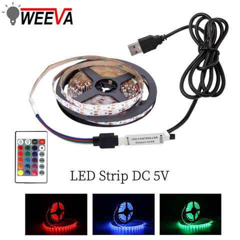 USB Mini 3key LED Strip DC 5V Flexible Light 60LEDs 50CM 1M 2M 3M 4M 5M SMD 2835  Desktop Decor Screen TV Background Lighting - ren mart