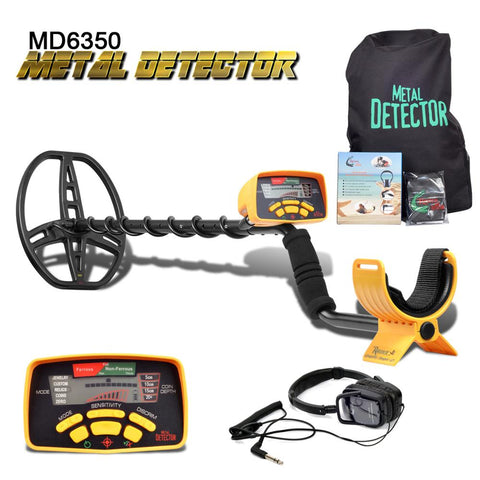 Underground Metal Detector Professional MD6350 Gold Digger Treasure Hunter MD6250 Updated MD-6350 Pinpointer LCD Display - ren mart
