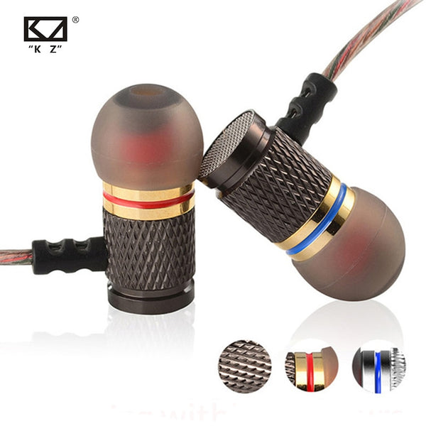 KZ EDR1 Special Edition Gold Plated Housing Earphone With Microphone 3.5mm HD HiFi In Ear Monitor Bass Stereo Earbuds For Phone - ren mart