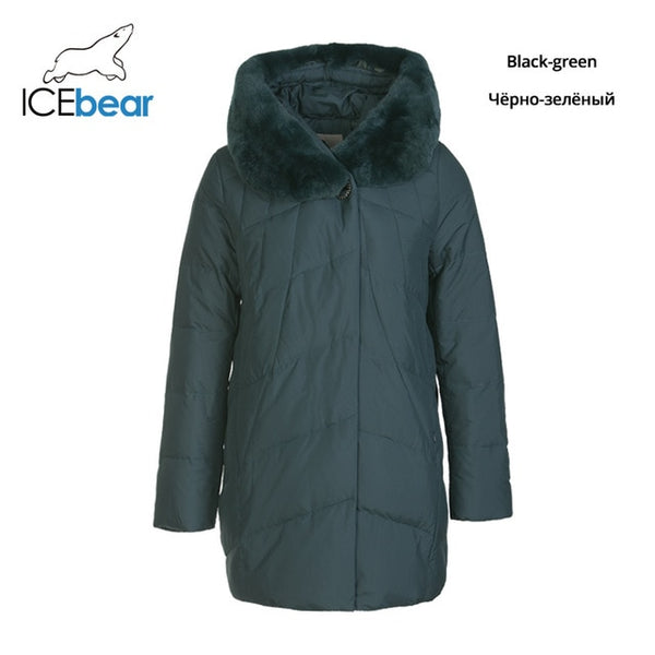 ICEbear 2019 new winter women's down coat fashion warm female parkas brand women's clothing  D4YY83020Y - ren mart