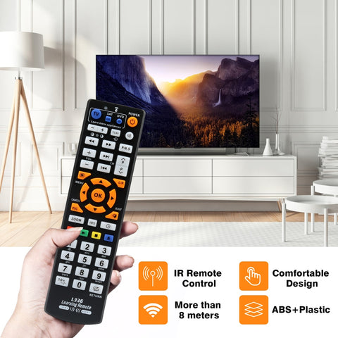 Universal Smart IR Remote Control with learn function, 3 pages controller copy for TV STB DVD SAT DVB HIFI TV BOX, L336 - ren mart