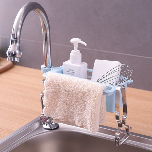 New Kitchen Drainage Shelf Multifunctional Dishwashing Sponge Storage Rack kitchen accessory Bathroom organizer dish rack 3.13 - ren mart