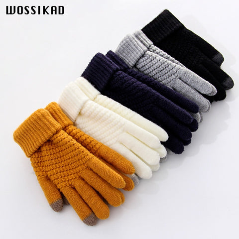 Glove Woman Winter Touch Screen Moda Invierno Mujer Thickening Keep Warm Increase Down Knitting The Five Fingers Wool Student Couple Gloves Promotion Winter Gloves Men Moda Invierno Mujer 2019 Guantes Invierno Mujer - ren mart