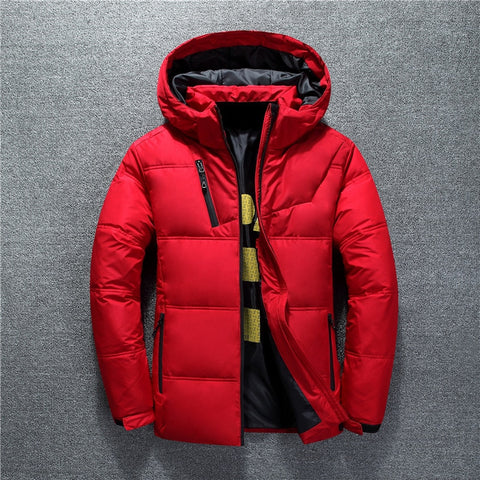 New Winter Jacket Men High Quality Fashion Casual Coat Hood Thick Warm Waterproof Down Jacket Male Winter Parkas Outerwear - ren mart