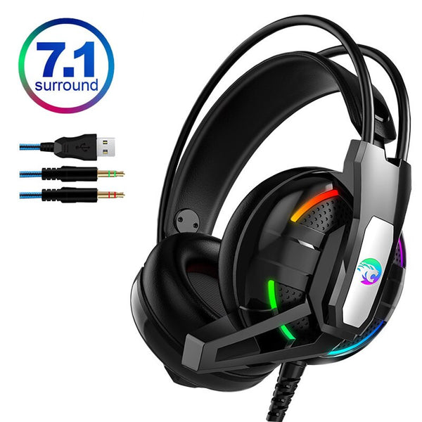 A12 Gaming Headphone 7.1 Channel Stereo Headset with Microphone Noise Cancelling Earphone for PS4/Laptop/PC Tablet Game Headset - ren mart