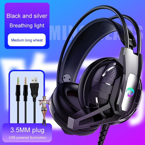 A12 Gaming Headphone 7.1 Channel Stereo Headset with Microphone Noise Cancelling Earphone for PS4/Laptop/PC Tablet Game Headset - ren mart