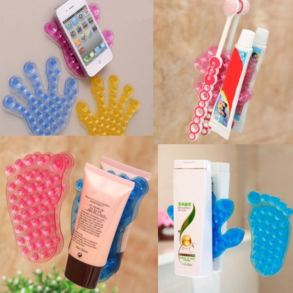 High Quality Bathroom Suction Cup Reversible Anti-slip Soap Sucker Double Magic Sucker For Bathroom Mat Holder Mount - ren mart