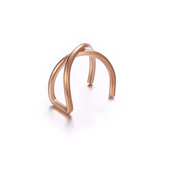 Yobest 5Pcs/Set 2019 fashion Ear Cuffs Gold Leaf Ear Cuff Clip Earrings for women Climbers No Piercing Fake Cartilage Earring - ren mart
