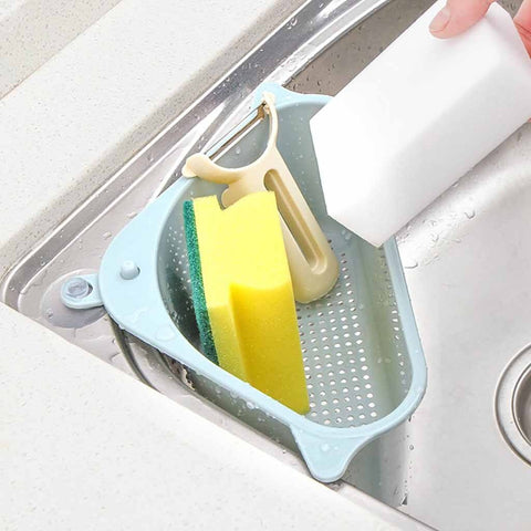 Useful Kitchen shelf Sink Shelf Soap Sponge Rack Household Dishwasher drain Triangle storage rack Kitchen Sucker Storage Tool - ren mart