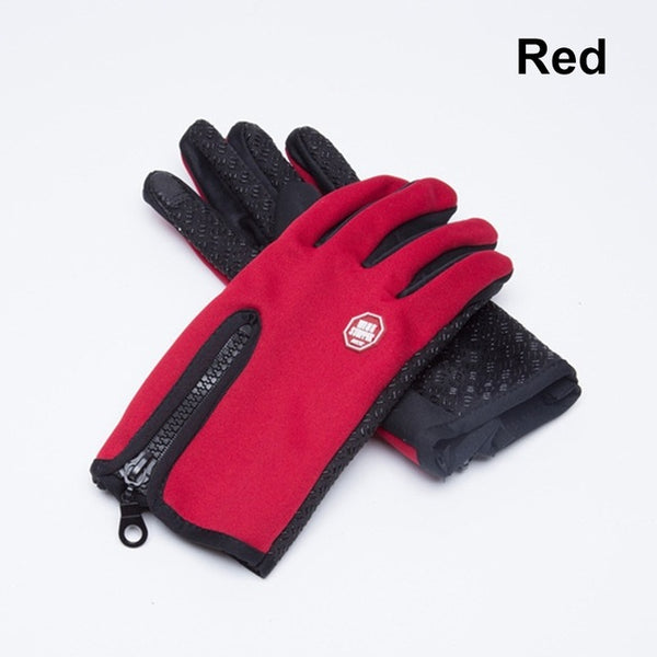 Winter Ski Mens Gloves Women Fashion Black Cycling Warm Windproof Waterproof Touch Screen Gloves Ladies Non-Slip Riding Gloves - ren mart