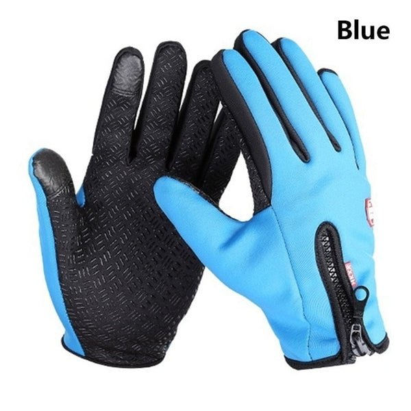 Winter Ski Mens Gloves Women Fashion Black Cycling Warm Windproof Waterproof Touch Screen Gloves Ladies Non-Slip Riding Gloves - ren mart