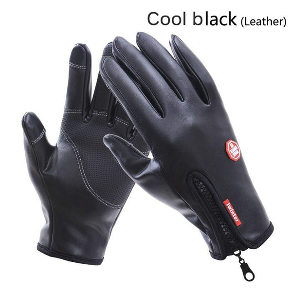 Winter Ski Mens Gloves Women Fashion Black Cycling Warm Windproof Waterproof Touch Screen Gloves Ladies Non-Slip Riding Gloves - ren mart