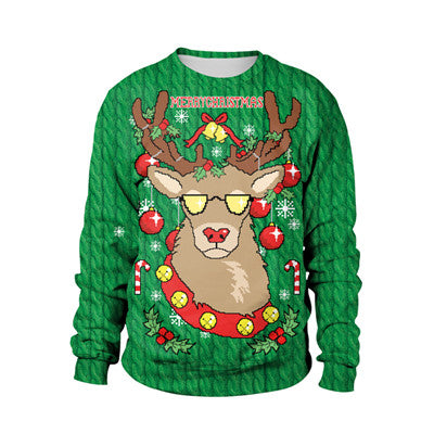 Ugly Christmas Sweater snowman For gift Santa reindeer Pullover Womens Mens 3D Jerseys and Sweaters Tops Autumn Winter Clothing - ren mart