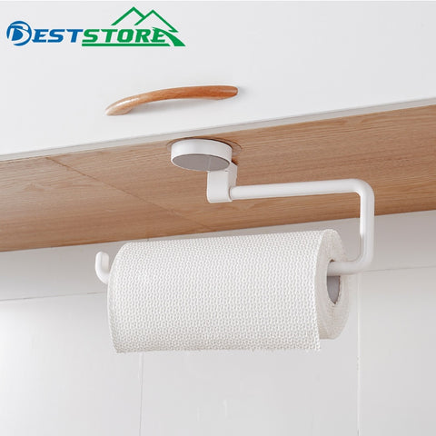 Kitchen Paper Holder Sticke Rack Roll Holder for Bathroom Towel Rack Estanterias Pared Decoracion Tissue Shelf Organizer - ren mart