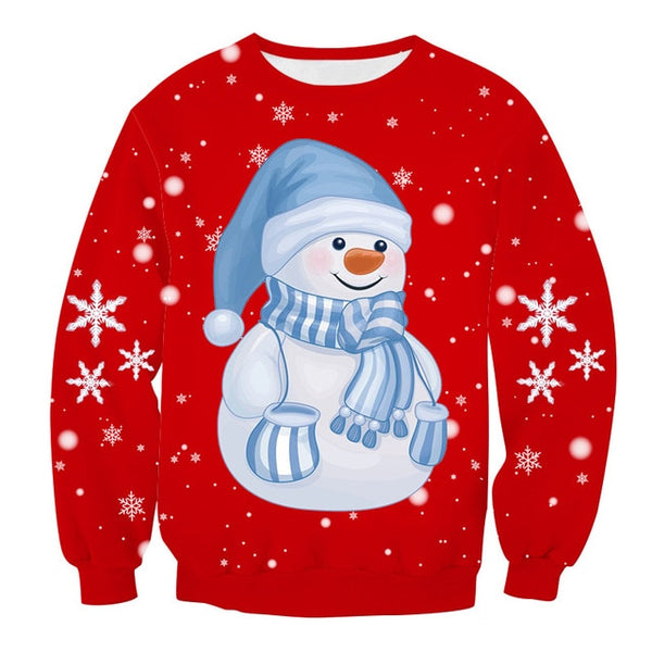 Men's sweater pull homme Christmas Sweater Santa Claus 3d Loose Hoodie Men Women christmas sweater men pull noel homme - ren mart