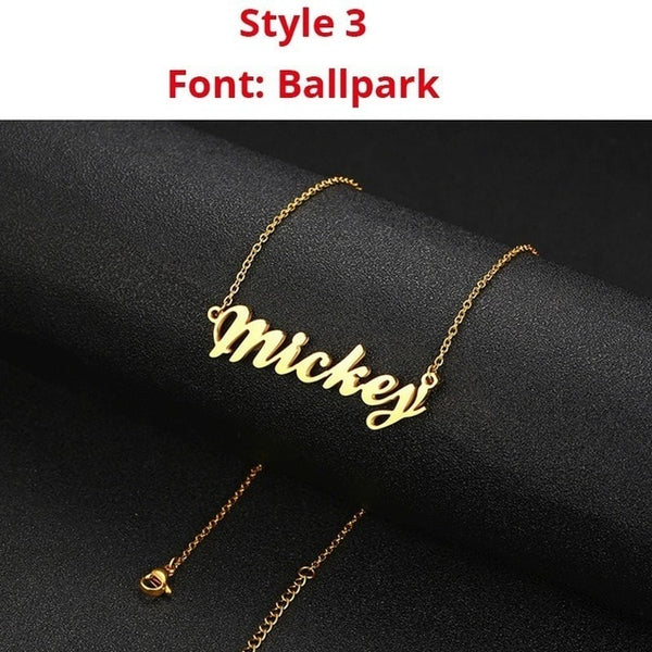 Vnox Personalized Name Necklaces Solid Stainless Steel Choker for Women Fashion Pendant Custom Special Unique Gift Amazing Price - ren mart