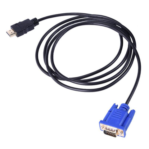 HDMI To VGA HD Converter Cable Audio Cable Converter Male To Female 10.2 GB/S PVC HDMI Male To VGA 15 Pin 1.8m For PC Laptop TV - ren mart