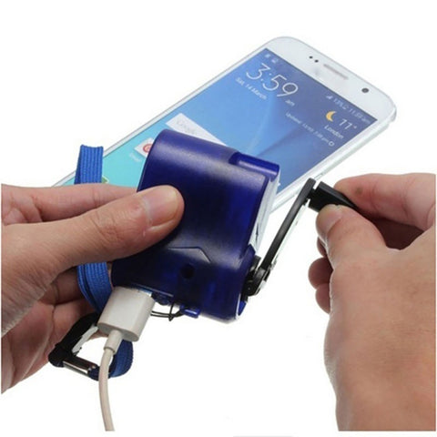 External Portable Hand Power Emergency Dynamo Hand Crank USB Charging Universal Charger outdoor camping tool1 - ren mart