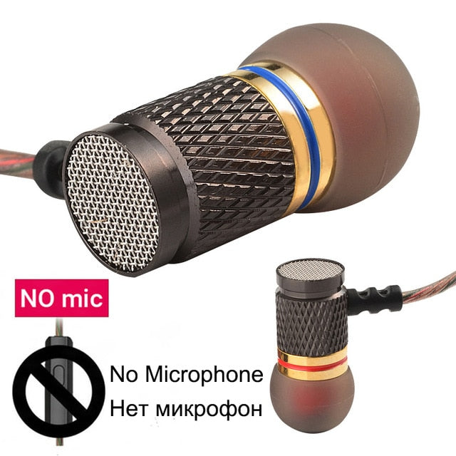 KZ EDR1 Special Edition Gold Plated Housing Earphone With Microphone 3.5mm HD HiFi In Ear Monitor Bass Stereo Earbuds For Phone - ren mart