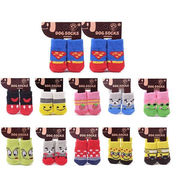 Cotton Rubber Sole Non-slip Breathable Washable Pet Dog Socks For Big Dog Outdoor Sport Dog Socks Winter - ren mart