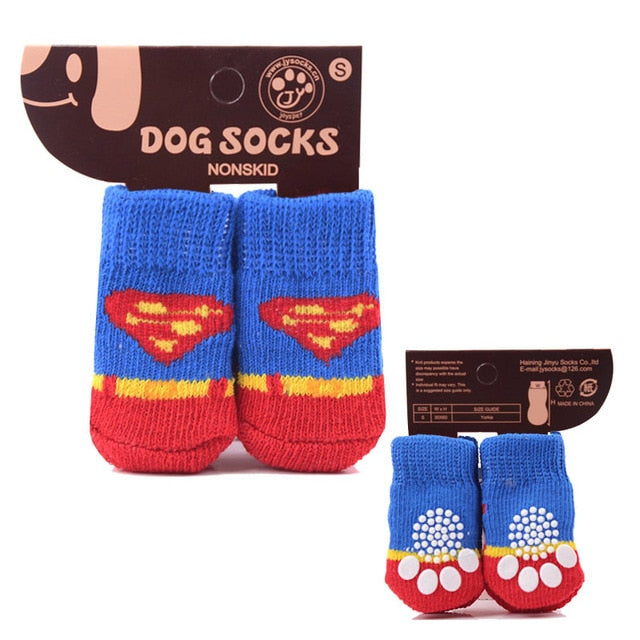 Cotton Rubber Sole Non-slip Breathable Washable Pet Dog Socks For Big Dog Outdoor Sport Dog Socks Winter - ren mart