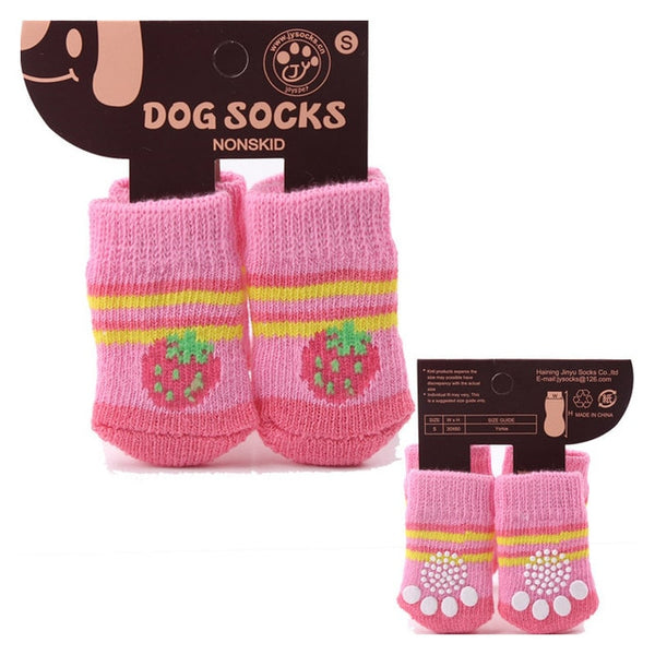 Cotton Rubber Sole Non-slip Breathable Washable Pet Dog Socks For Big Dog Outdoor Sport Dog Socks Winter - ren mart