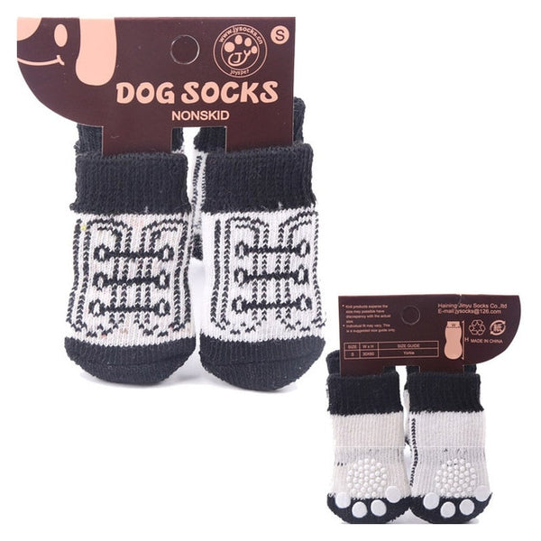 Cotton Rubber Sole Non-slip Breathable Washable Pet Dog Socks For Big Dog Outdoor Sport Dog Socks Winter - ren mart