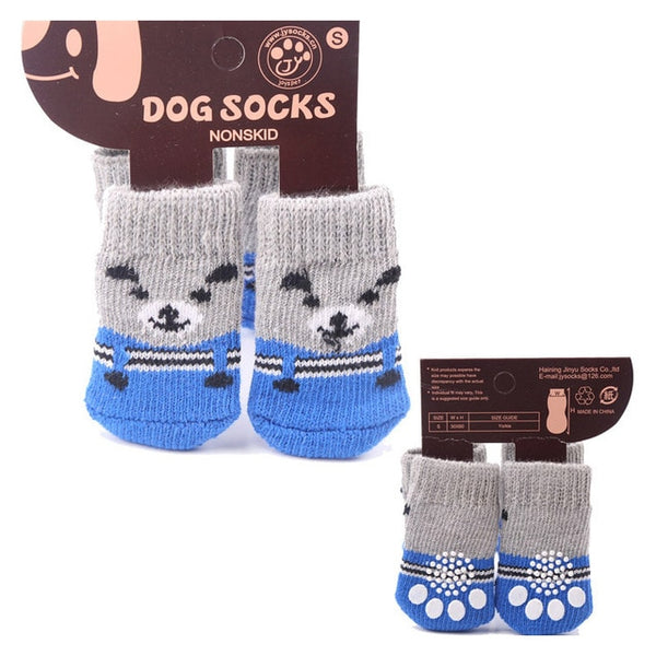 Cotton Rubber Sole Non-slip Breathable Washable Pet Dog Socks For Big Dog Outdoor Sport Dog Socks Winter - ren mart