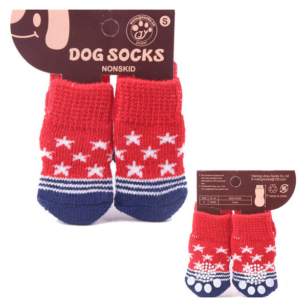 Cotton Rubber Sole Non-slip Breathable Washable Pet Dog Socks For Big Dog Outdoor Sport Dog Socks Winter - ren mart