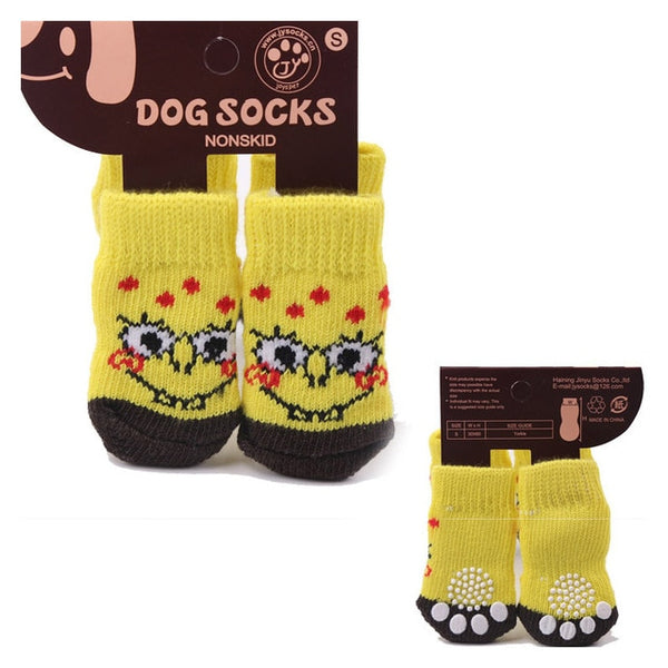 Cotton Rubber Sole Non-slip Breathable Washable Pet Dog Socks For Big Dog Outdoor Sport Dog Socks Winter - ren mart