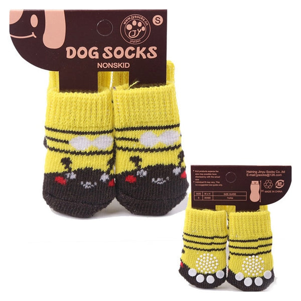 Cotton Rubber Sole Non-slip Breathable Washable Pet Dog Socks For Big Dog Outdoor Sport Dog Socks Winter - ren mart