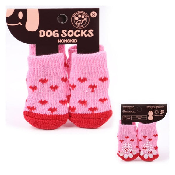 Cotton Rubber Sole Non-slip Breathable Washable Pet Dog Socks For Big Dog Outdoor Sport Dog Socks Winter - ren mart