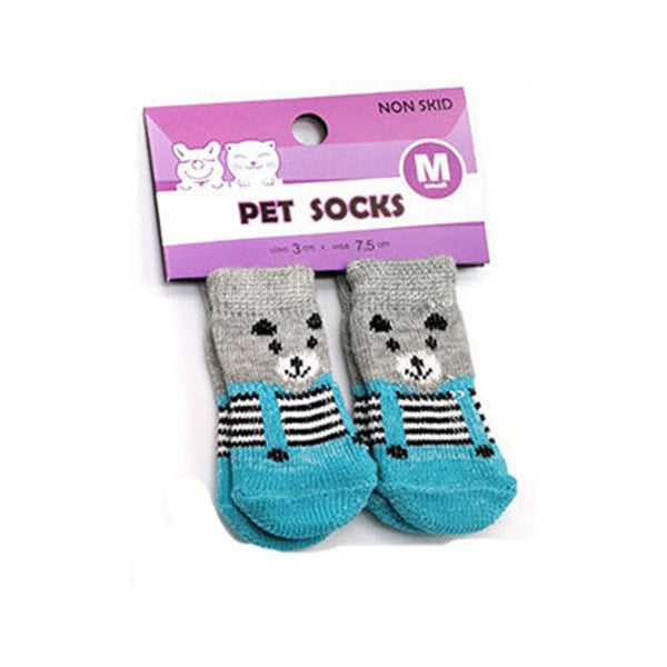 Cotton Rubber Sole Non-slip Breathable Washable Pet Dog Socks For Big Dog Outdoor Sport Dog Socks Winter - ren mart