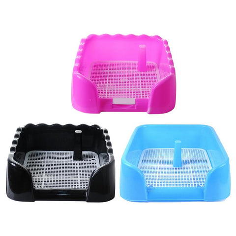 Pet Portable Toilet Tray Puppy Training Pad Holder With Fence Pee Post For Middle  Small Sized Easy  Clean Pet Potty Product - ren mart