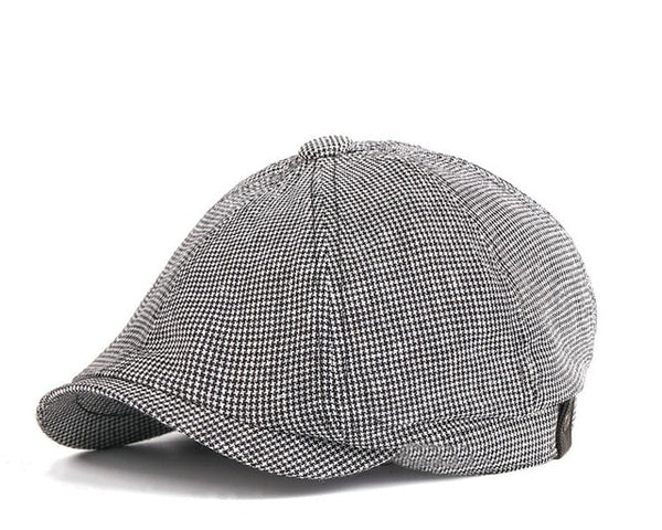 Men British Style Octagonal Hats Winter Wool Hat Gatsby Cap Ivy Hat Golf Driving Autumn Women Cotton Flat Cabbie Newsboy Caps - ren mart