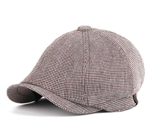 Men British Style Octagonal Hats Winter Wool Hat Gatsby Cap Ivy Hat Golf Driving Autumn Women Cotton Flat Cabbie Newsboy Caps - ren mart