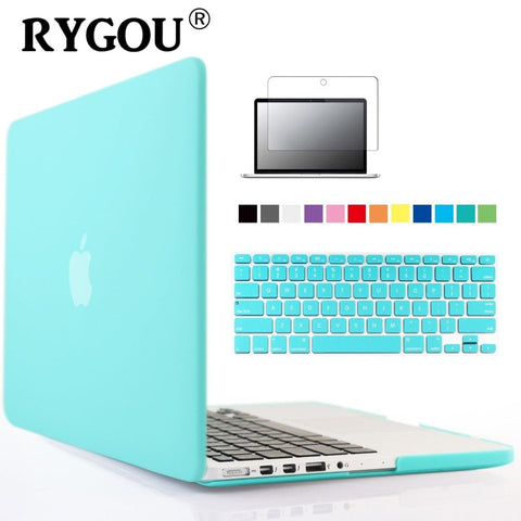 New Laptop Case For Apple MacBook Air Pro Retina 11 12 13 15 Mac Book 13.3 15.4 inch Case with Touch Bar Sleeve+ Keyboard Cover - ren mart