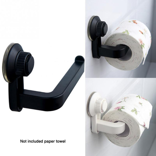 Suction Cup Rack Kitchen Bathroom Storage Waterproof Moisture Proof Towel Accessories Shelf Toilet Paper Holder Wall Mounted - ren mart