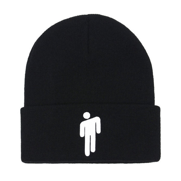 Embroidery Billie Eilish Beanie Hat Women Men Knitted Warm Winter Hats For Women Men Solid Hip-hop Casual Cuffed Beanies Bonnet - ren mart